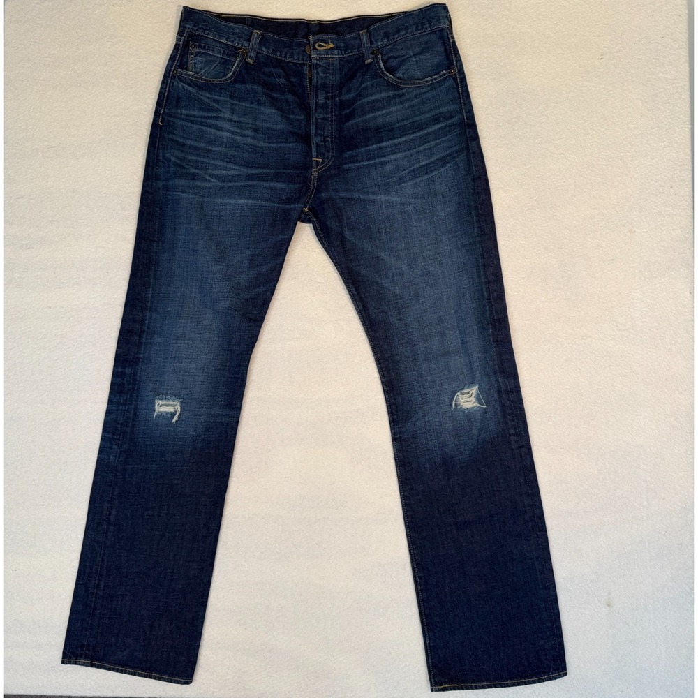 Levi's Men's 501 Original Fit Straight Leg Button Fly Jeans 36x34, dark wash